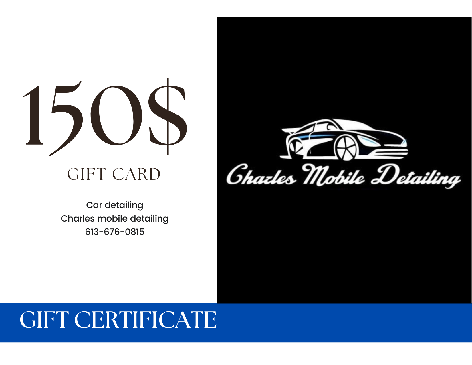Charles Mobile Detailing Gift Card